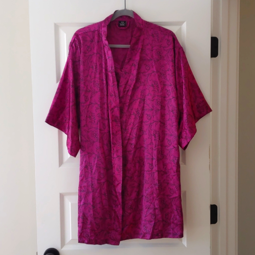 Apt. 9 Floral Satin Chemise & Robe Set